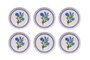 Hermia Blue Branch Platos de Postre (6 piezas) Azul, Verde, Blanco